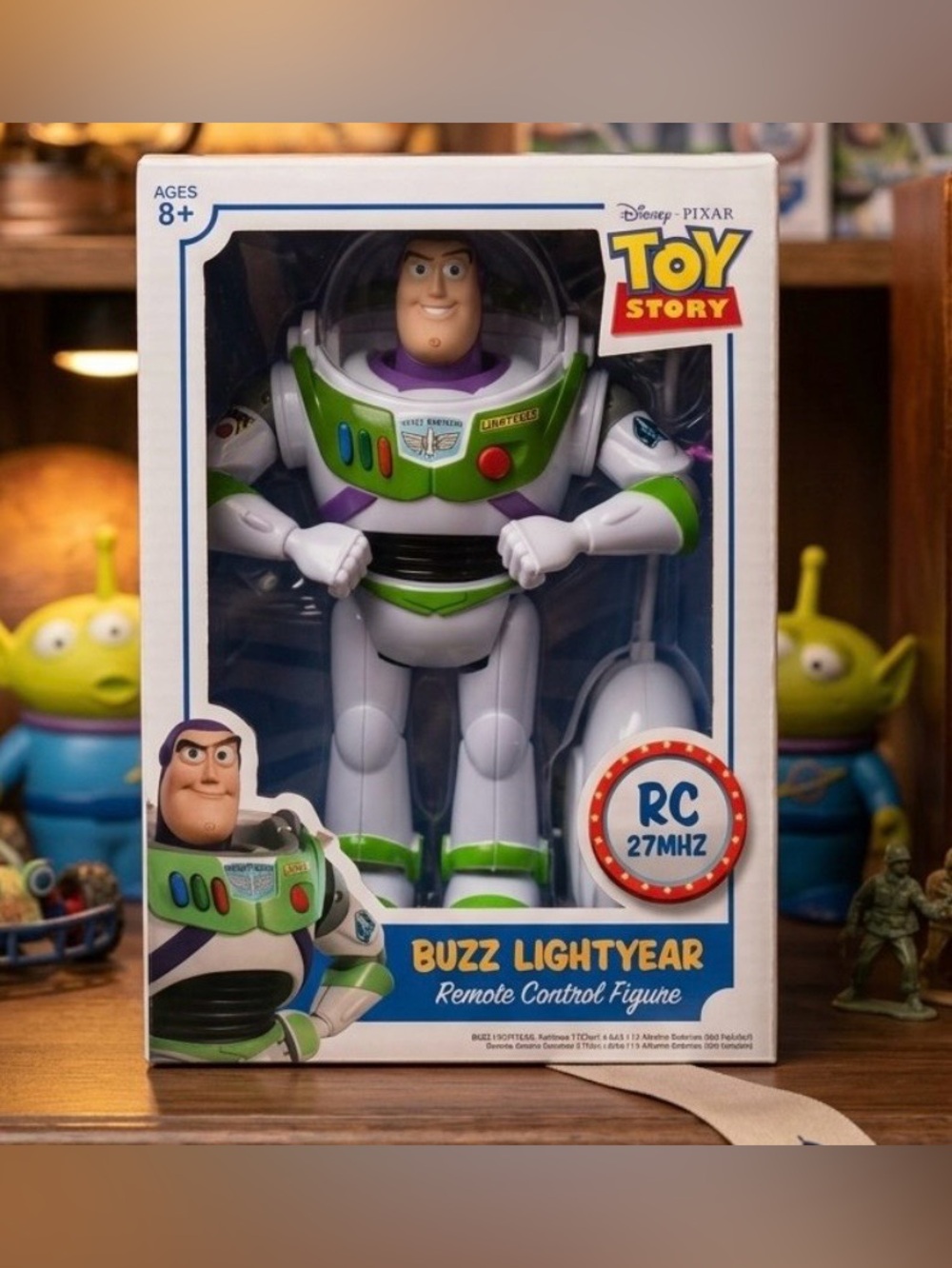Disney Buzz Lightyear Remote Control Figure - White, Green & Purple